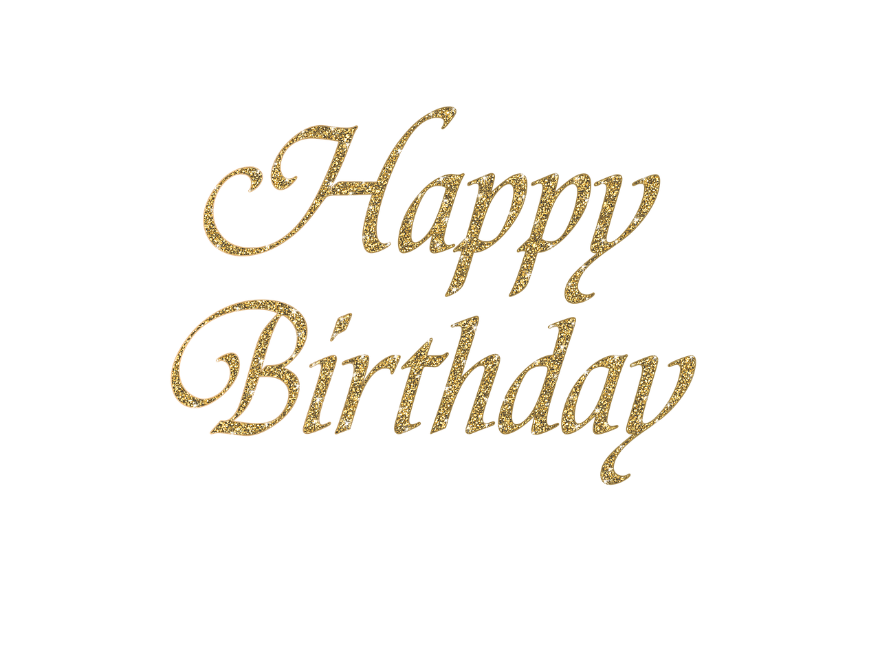 Happy Birthday Gold PNG HD