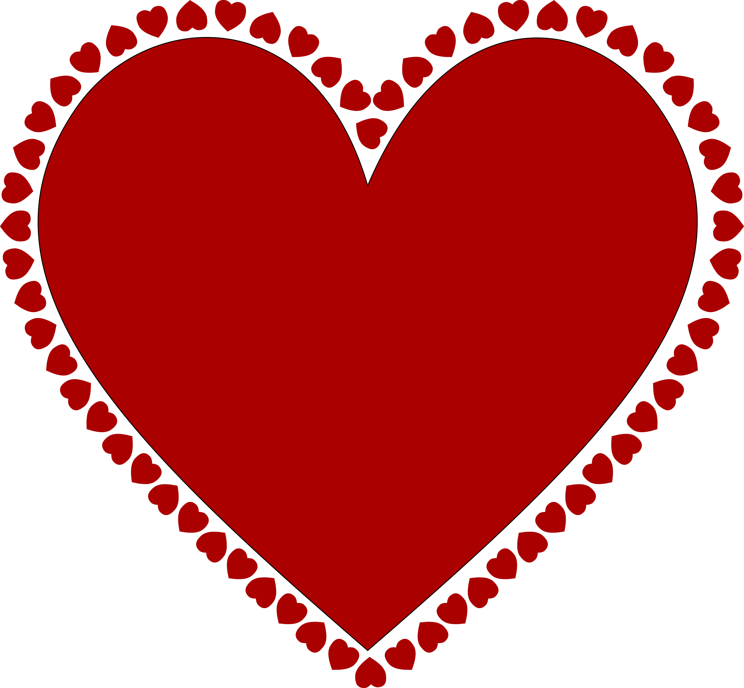 Hearts Frame PNG Clipart