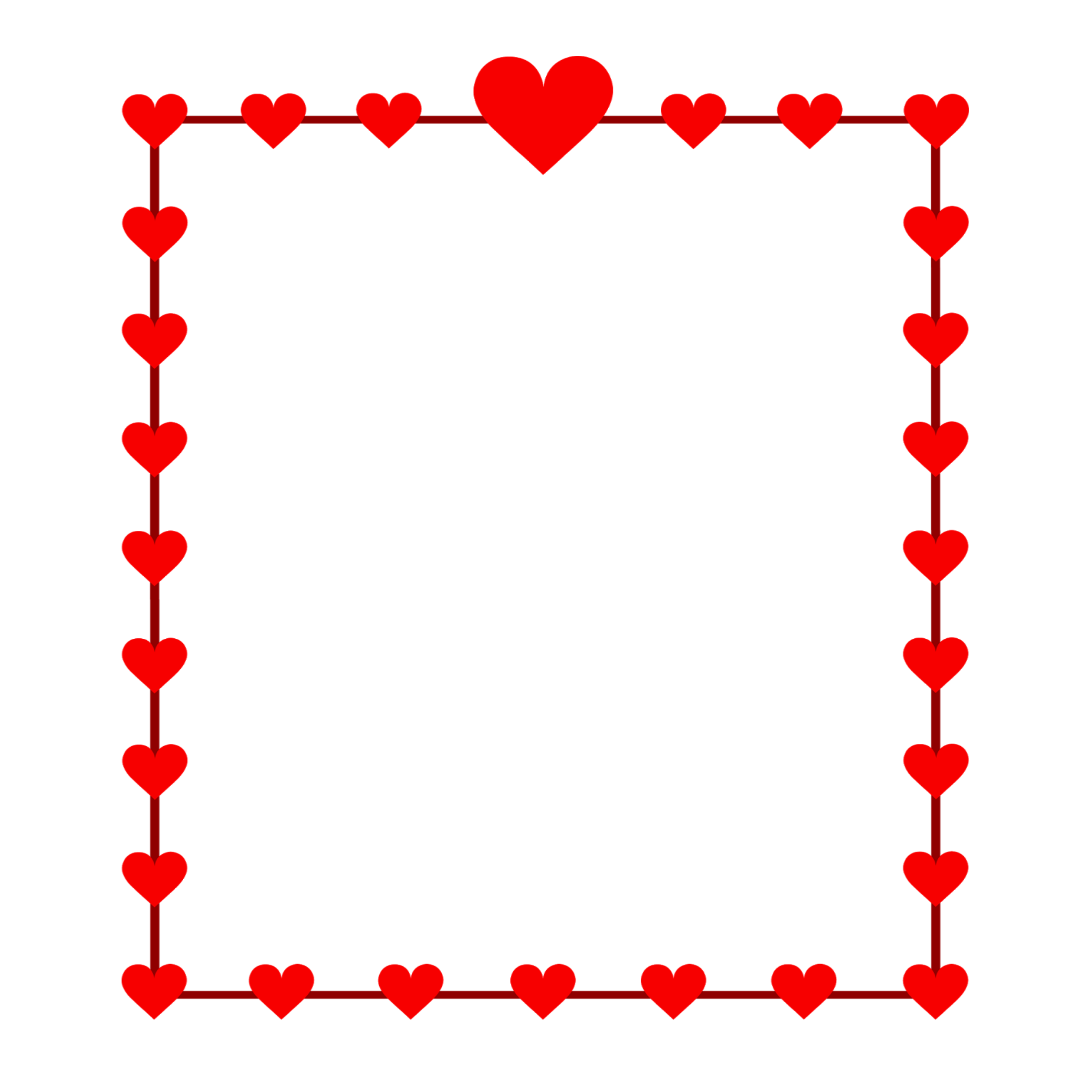 Hearts Frame PNG HD
