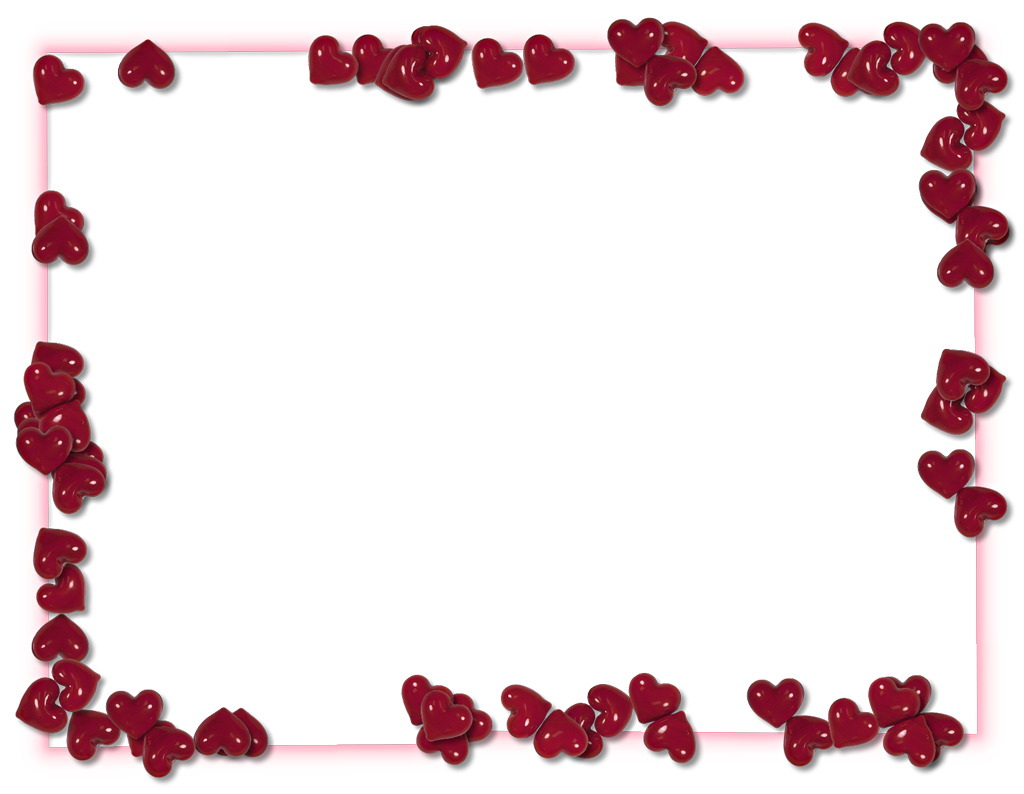 Hearts Frame PNG Isolated HD