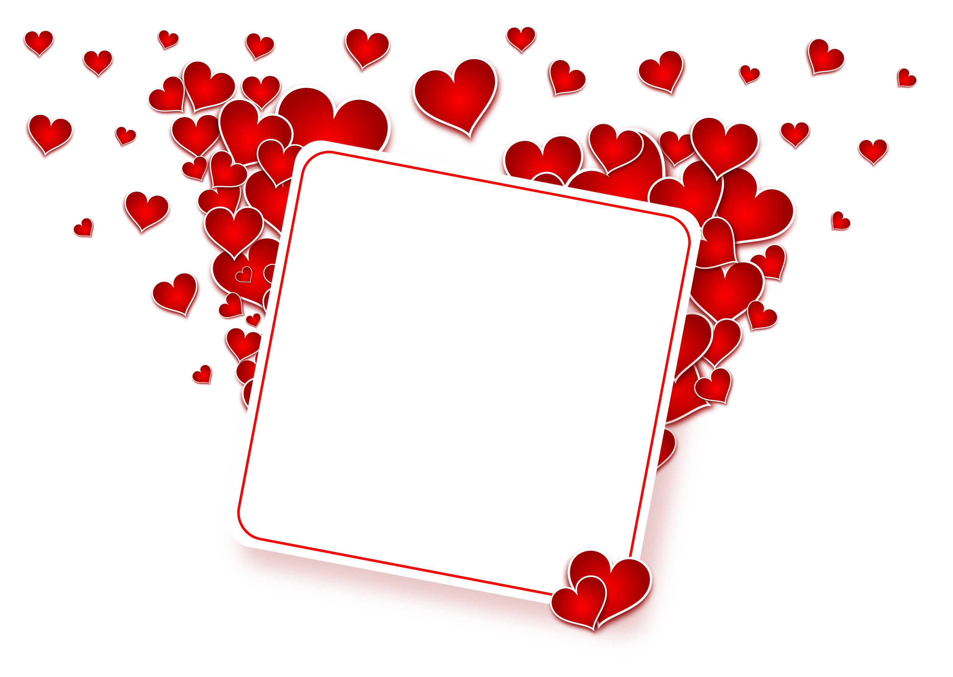 Hearts Frame PNG Isolated Image