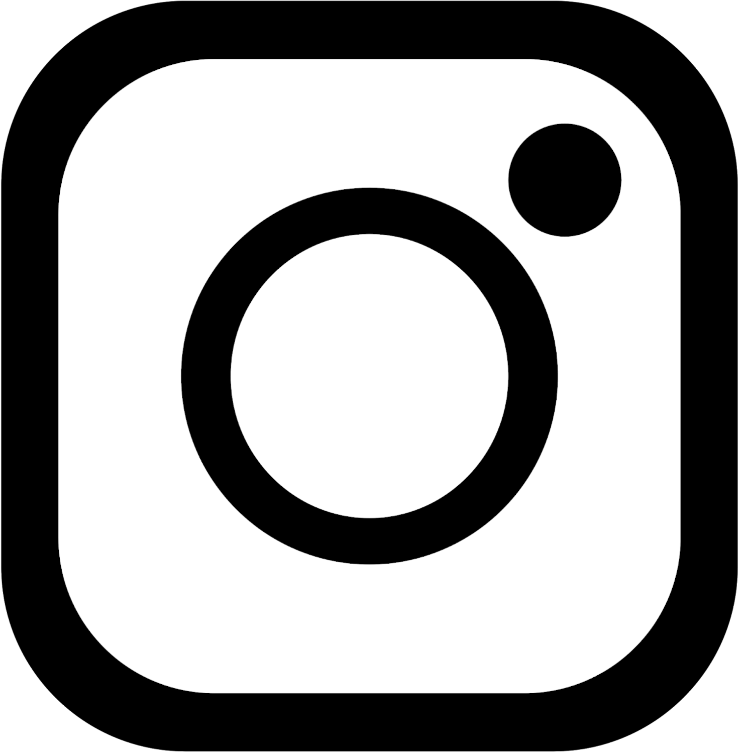 Instagram Logo Black And White PNG Picture