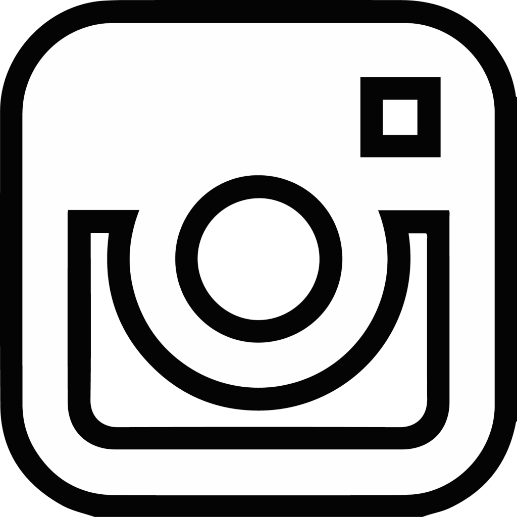 Instagram Logo Black And White PNG Transparent