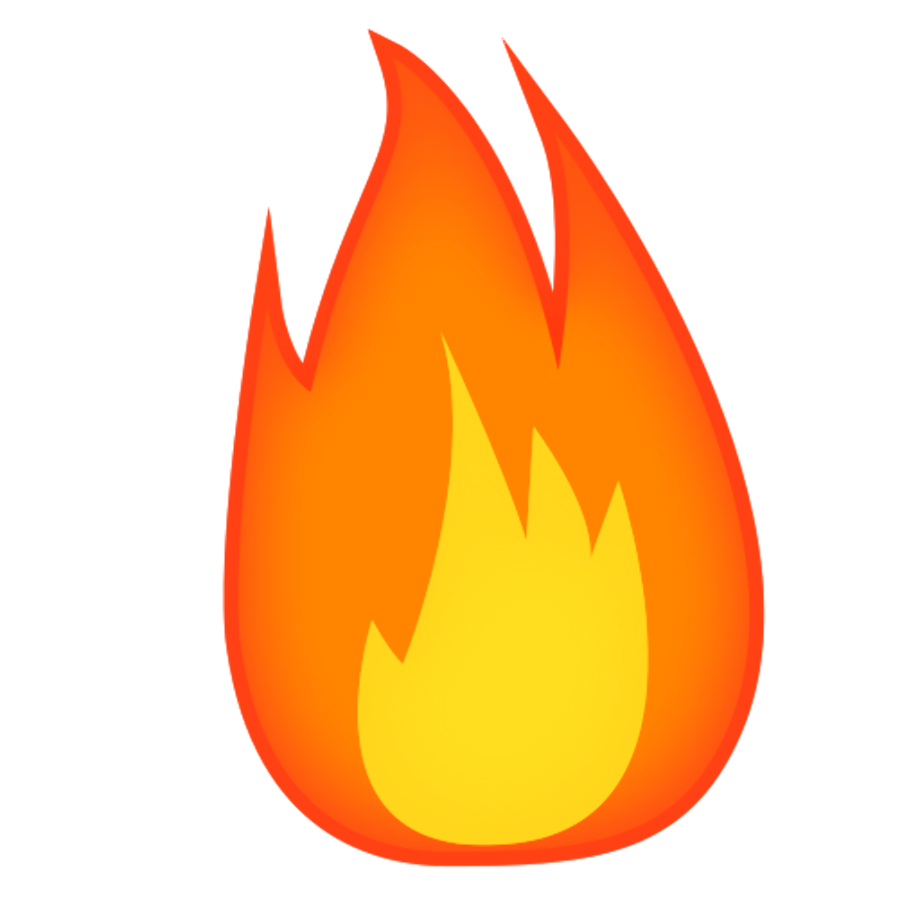 Iphone Fire Emoji PNG File