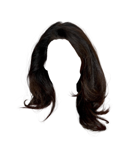 Long Black Hair PNG HD