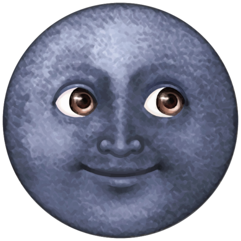 Moon Emoji PNG HD