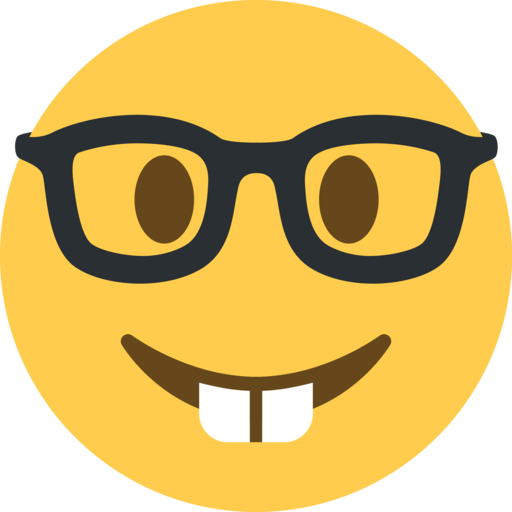 Nerd Emoji PNG Clipart