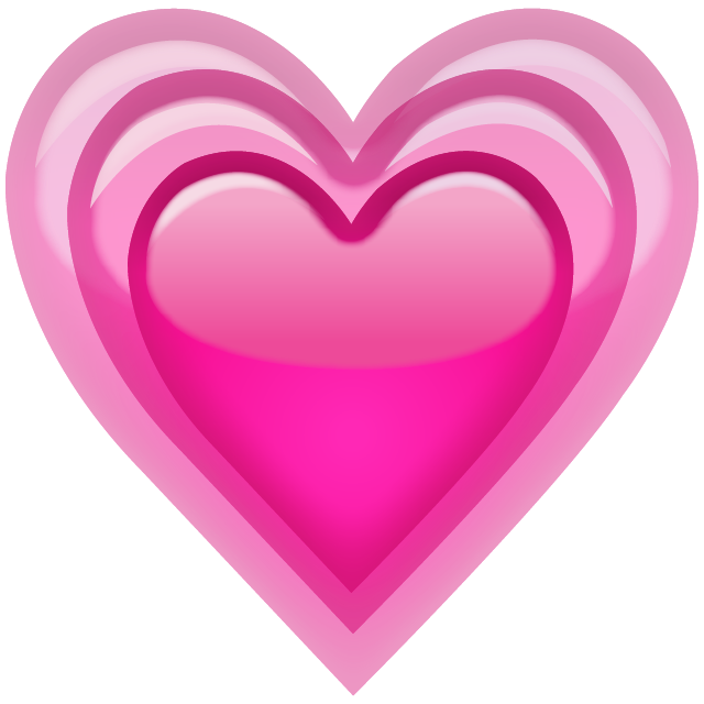 Pink Heart Emoji PNG File