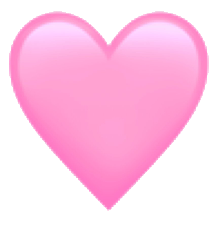 Pink Heart Emoji PNG HD