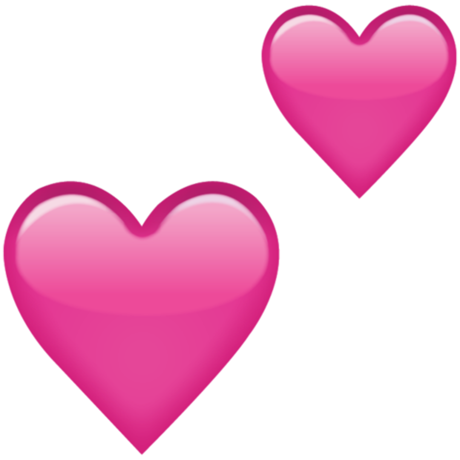 Pink Heart Emoji PNG Picture