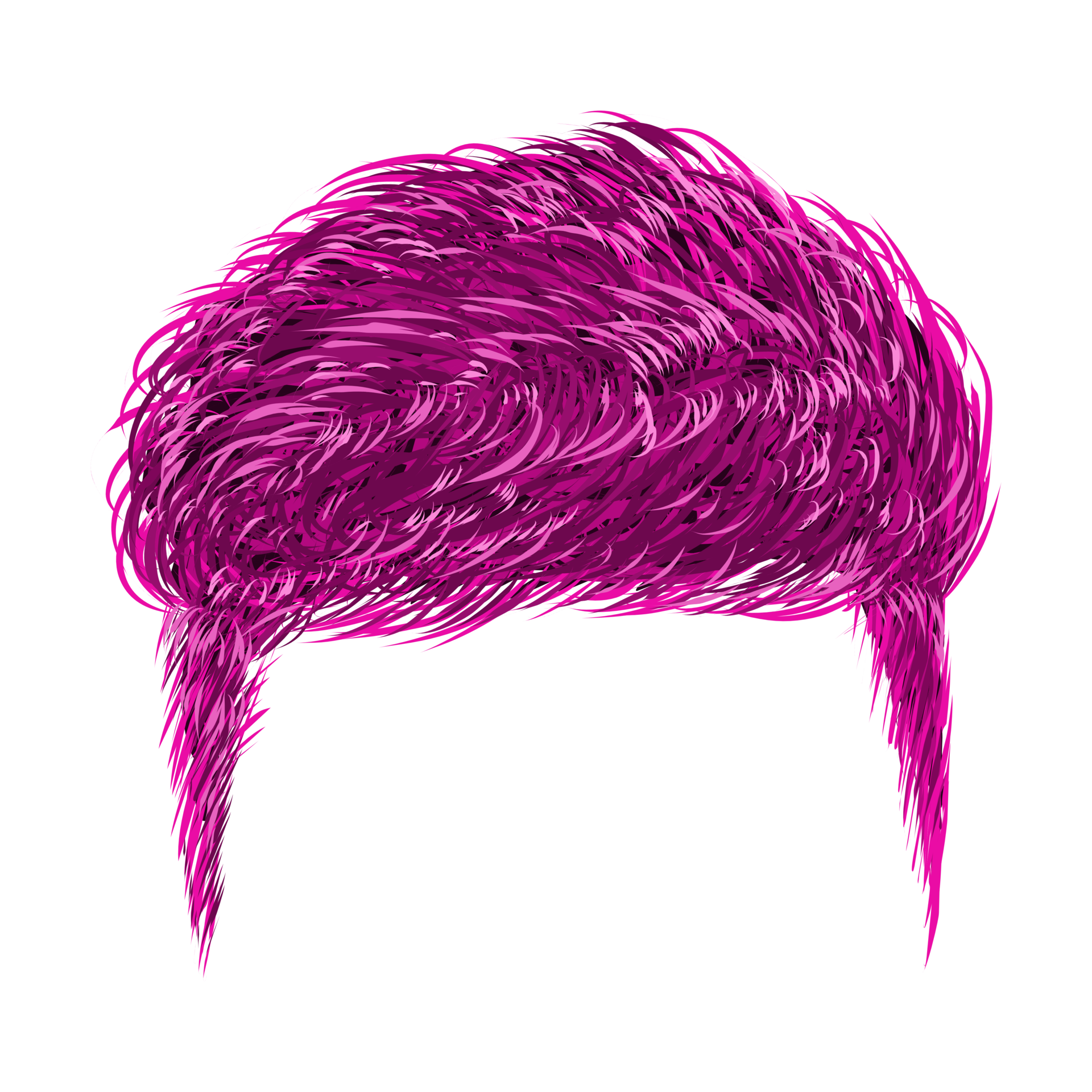 Pink Wig PNG Image