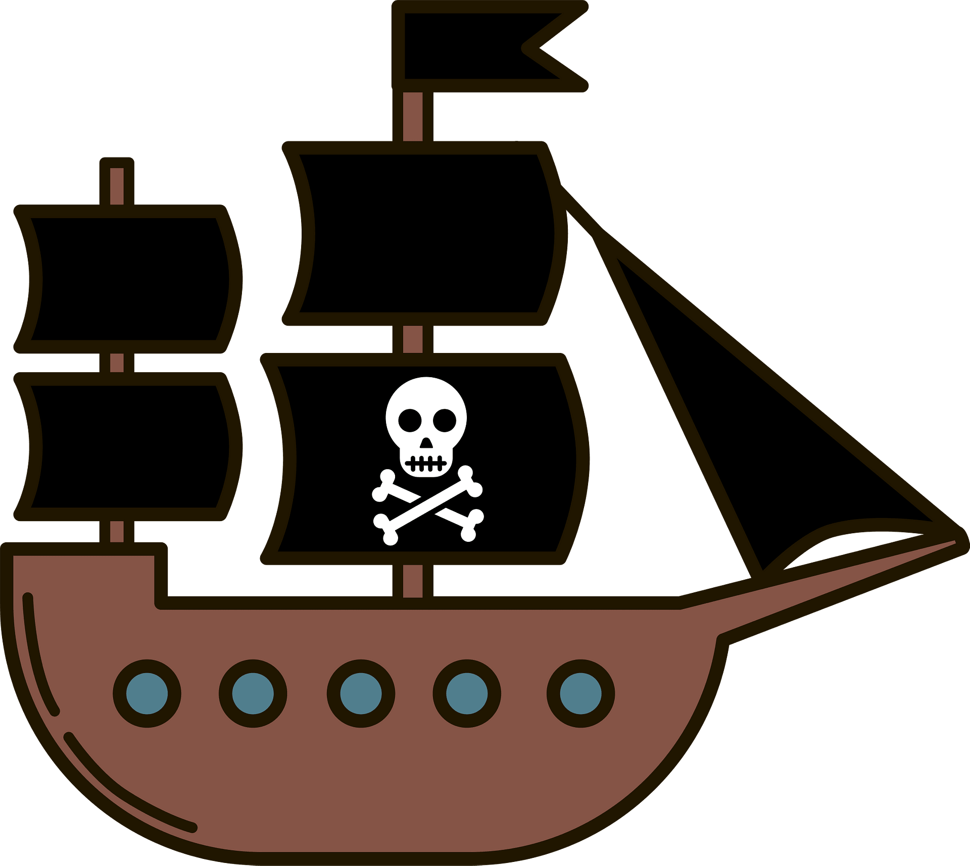 Pirate Ship PNG HD Isolated