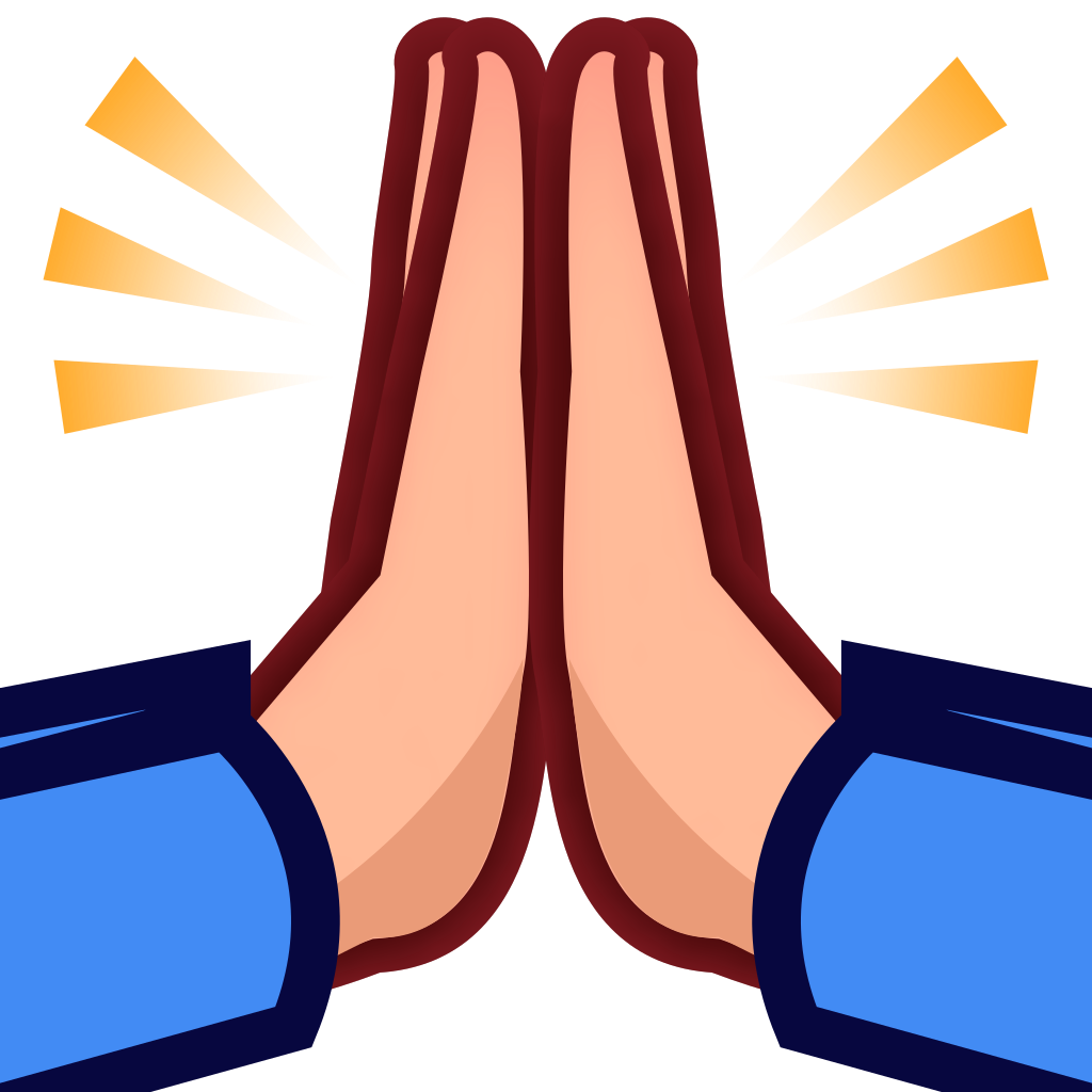 Praying Hands Emoji PNG HD