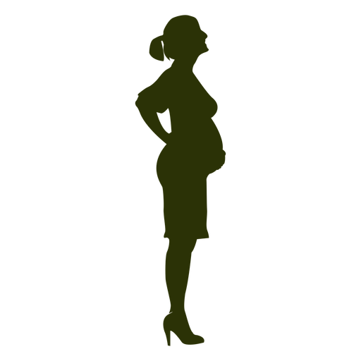Pregnant Woman Cartoon PNG File