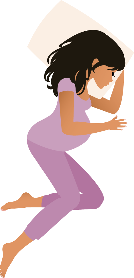 Pregnant Woman Cartoon PNG Isolated Image