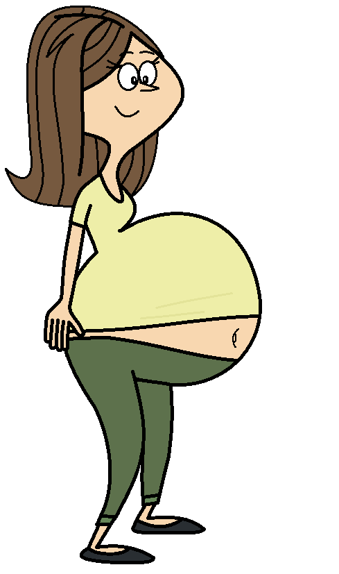 Pregnant Woman Cartoon PNG Isolated Photos