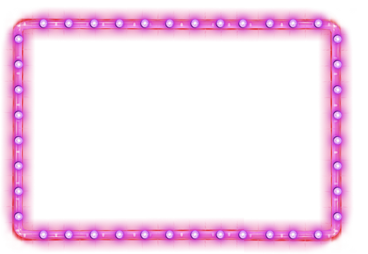 Rectangle Neon Frame PNG HD
