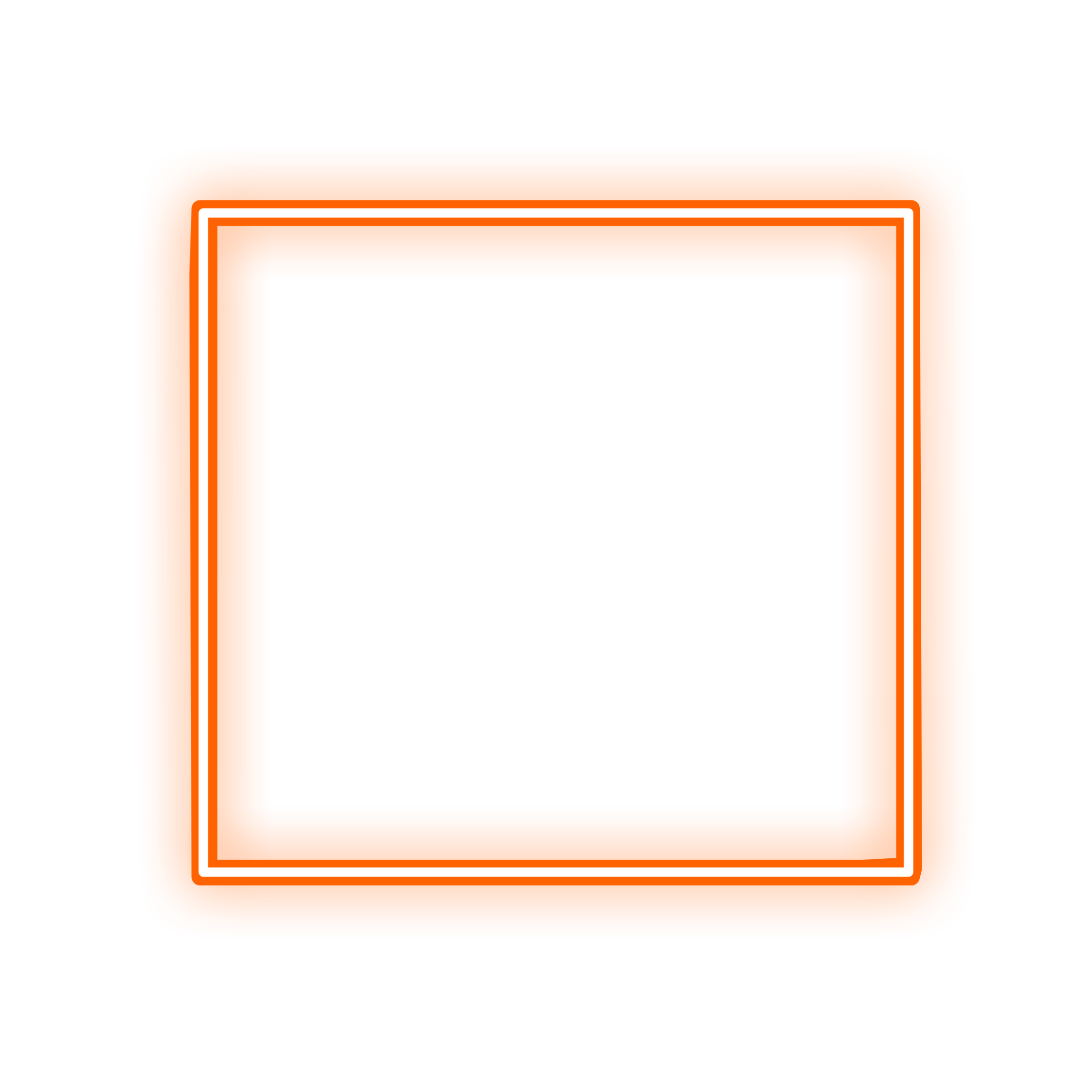 Rectangle Neon Frame PNG Photo