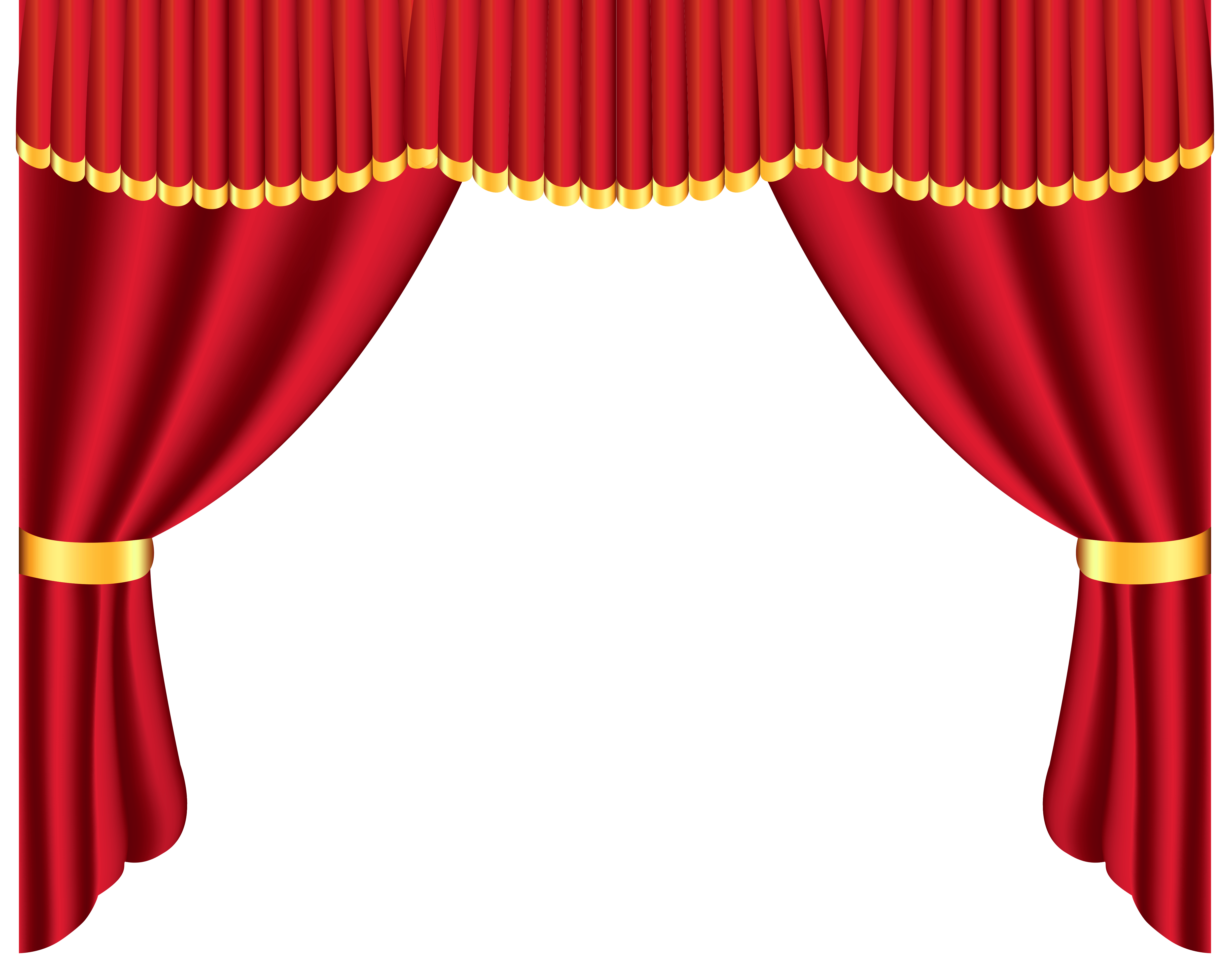 Red Curtain PNG HD Isolated