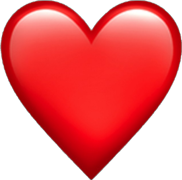 Red Heart Emoji PNG Isolated HD