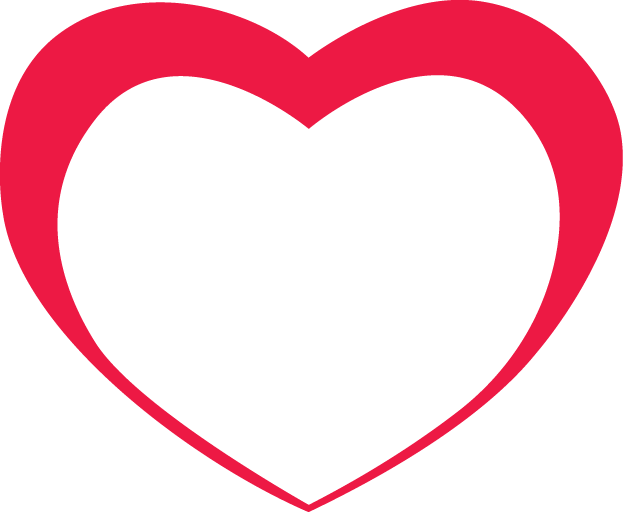 Red Heart Outline PNG Transparent