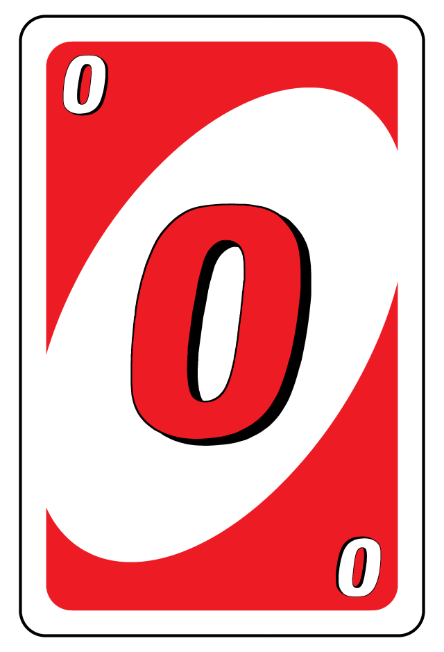 Red Uno Reverse Card PNG File