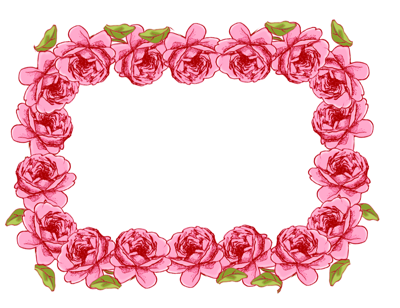 Rose Frame PNG Transparent