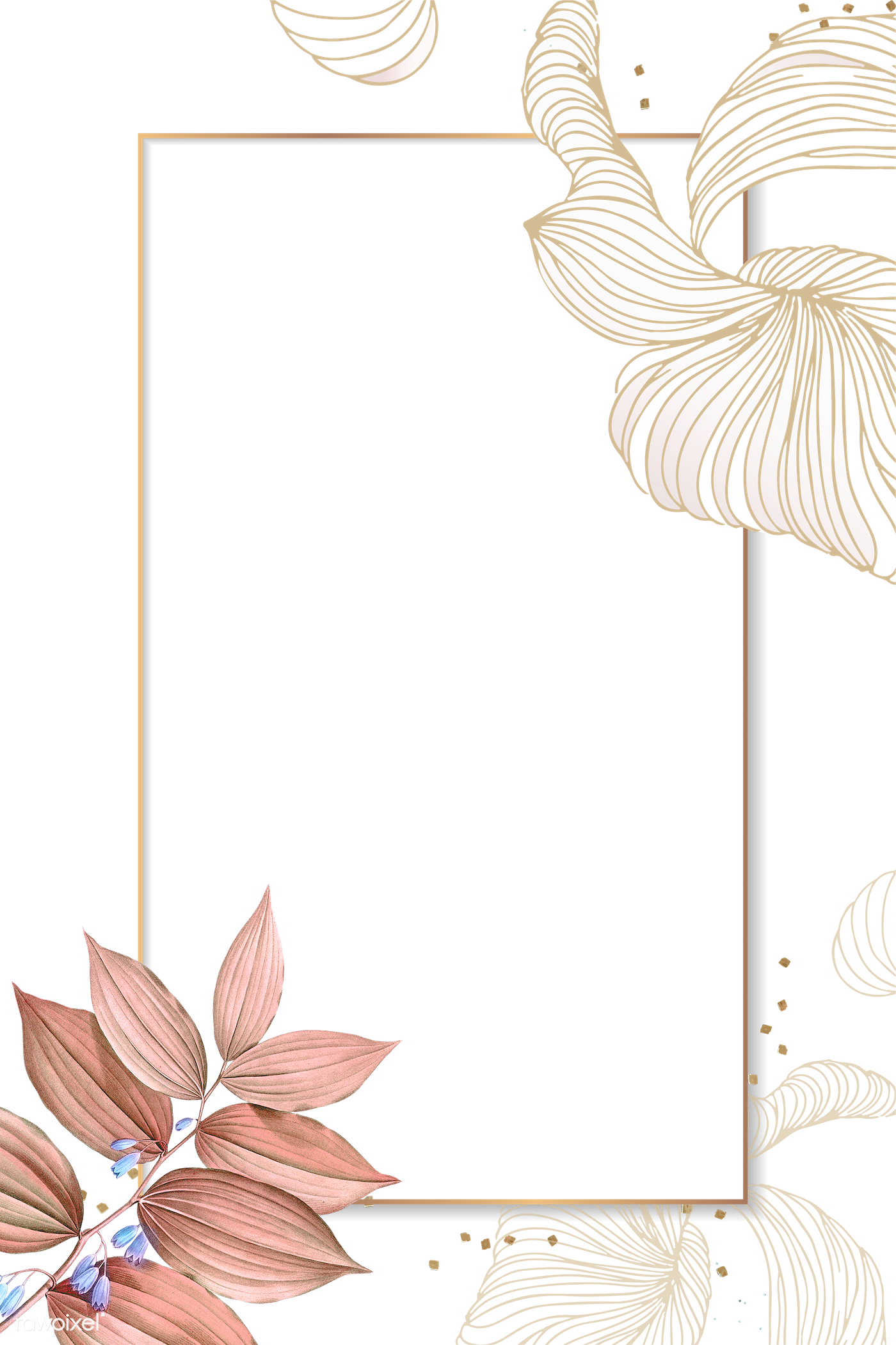 Rose Gold Flowers PNG HD