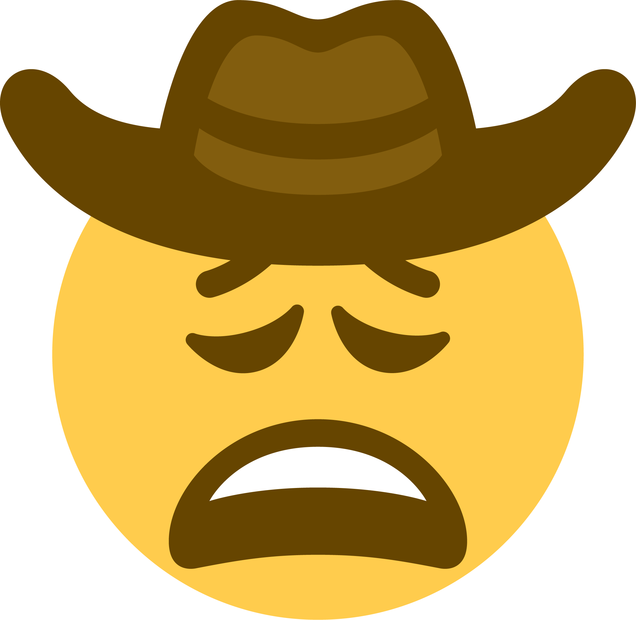 Sad Cowboy Emoji PNG File