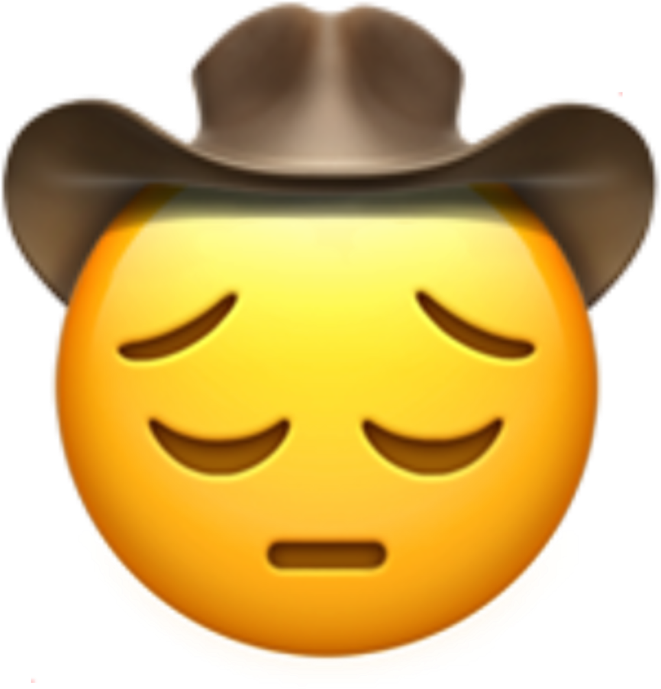 Sad Cowboy Emoji PNG Image
