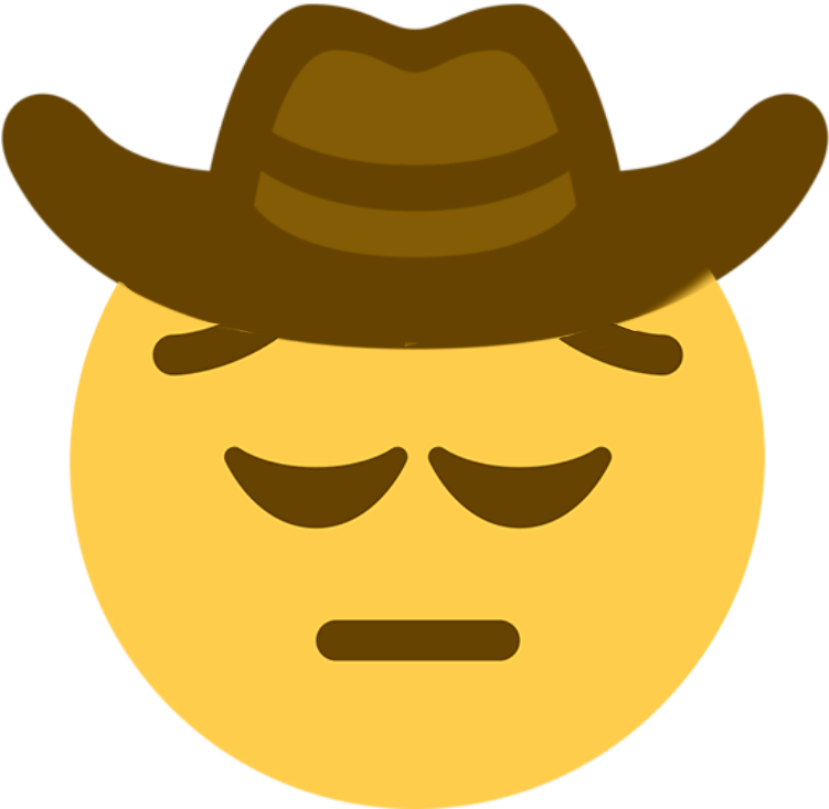 Sad Cowboy Emoji PNG