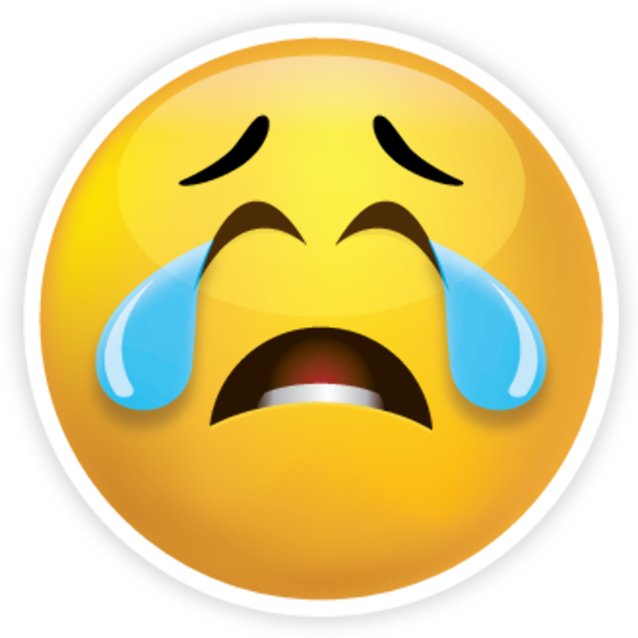 Sad Face Emoji PNG Clipart