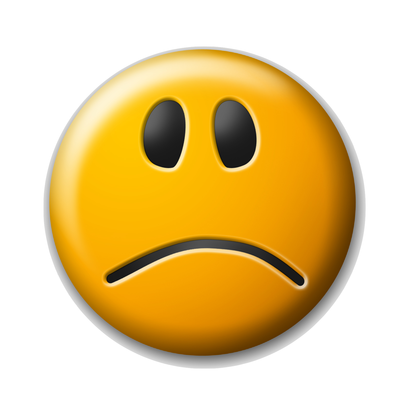 Sad Face Emoji PNG Isolated File