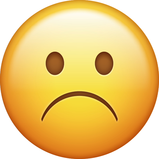 Sad Face Emoji PNG Isolated HD