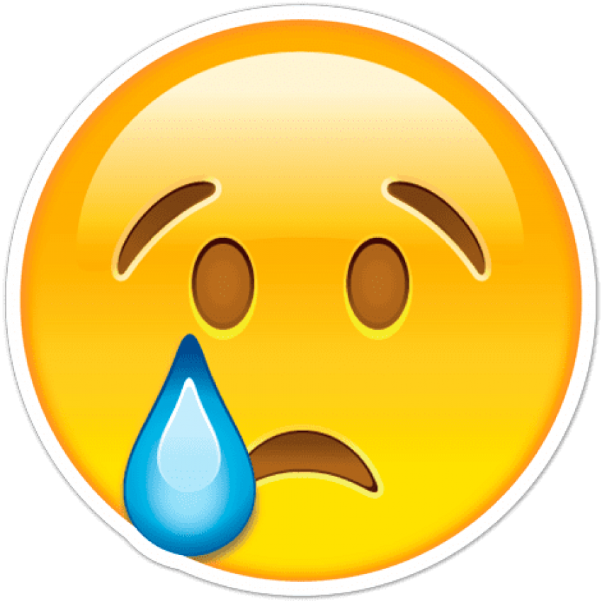 Sad Face Emoji PNG Isolated Pic