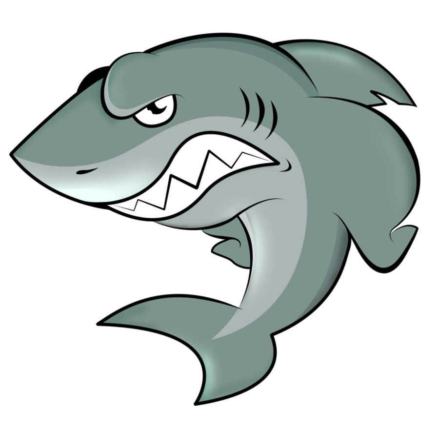 Shark Cartoon PNG Isolated Image