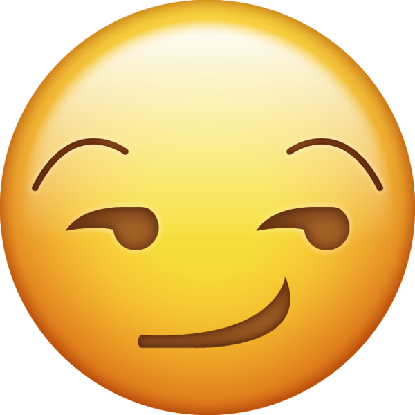 Smirk Emoji PNG File
