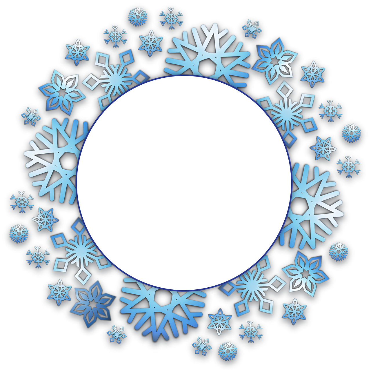 Snow Frame PNG Isolated File