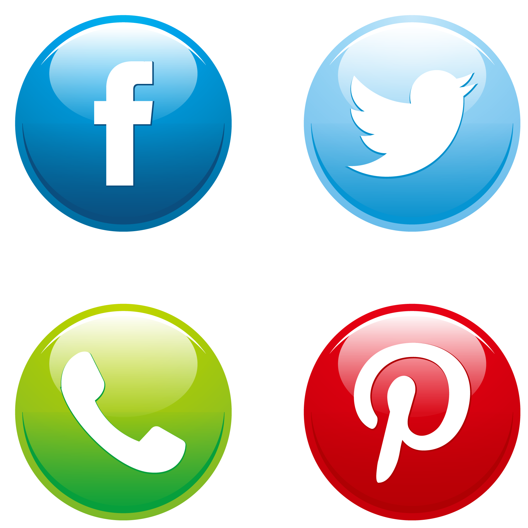 Social Media Logos PNG Clipart