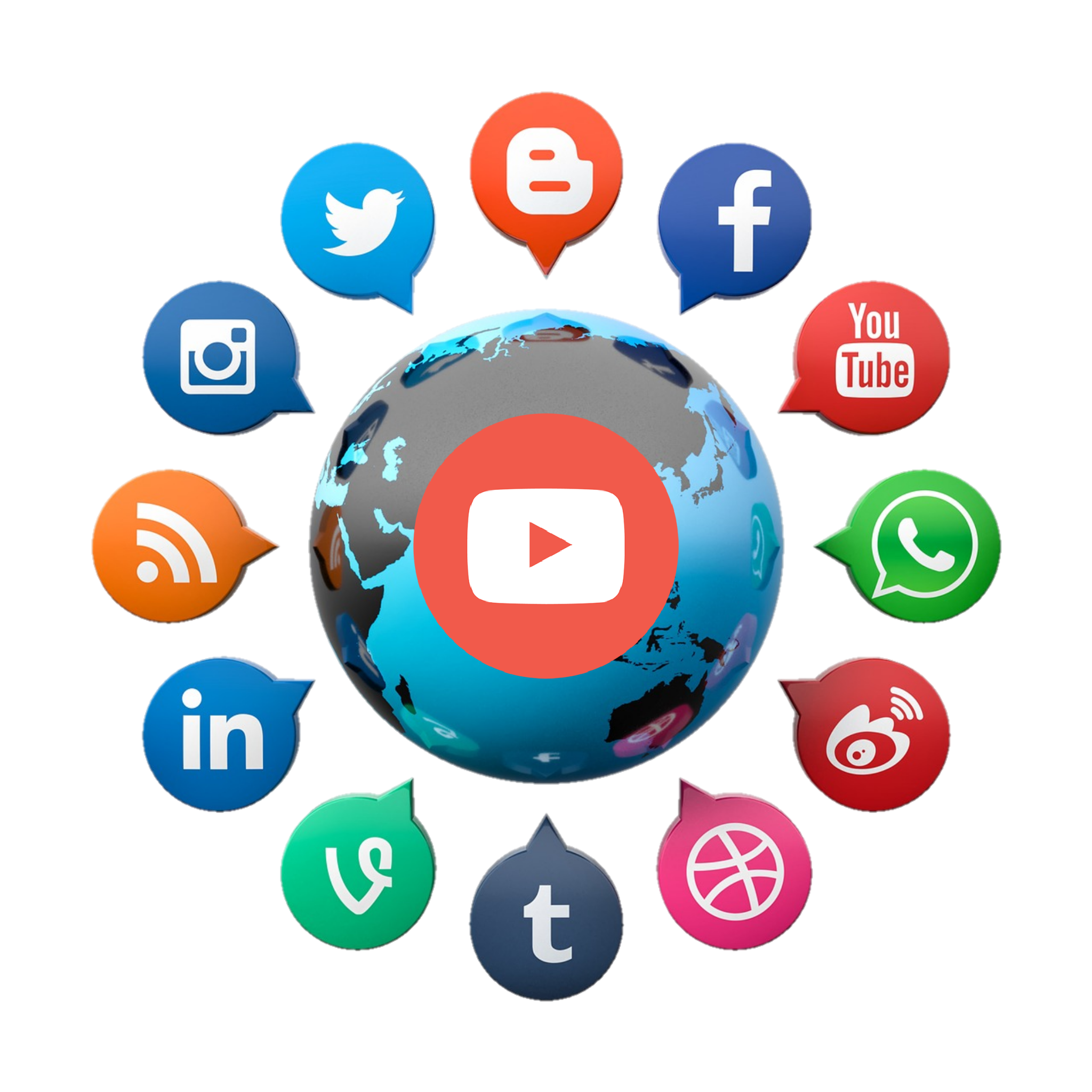 Social Media Logos PNG Image