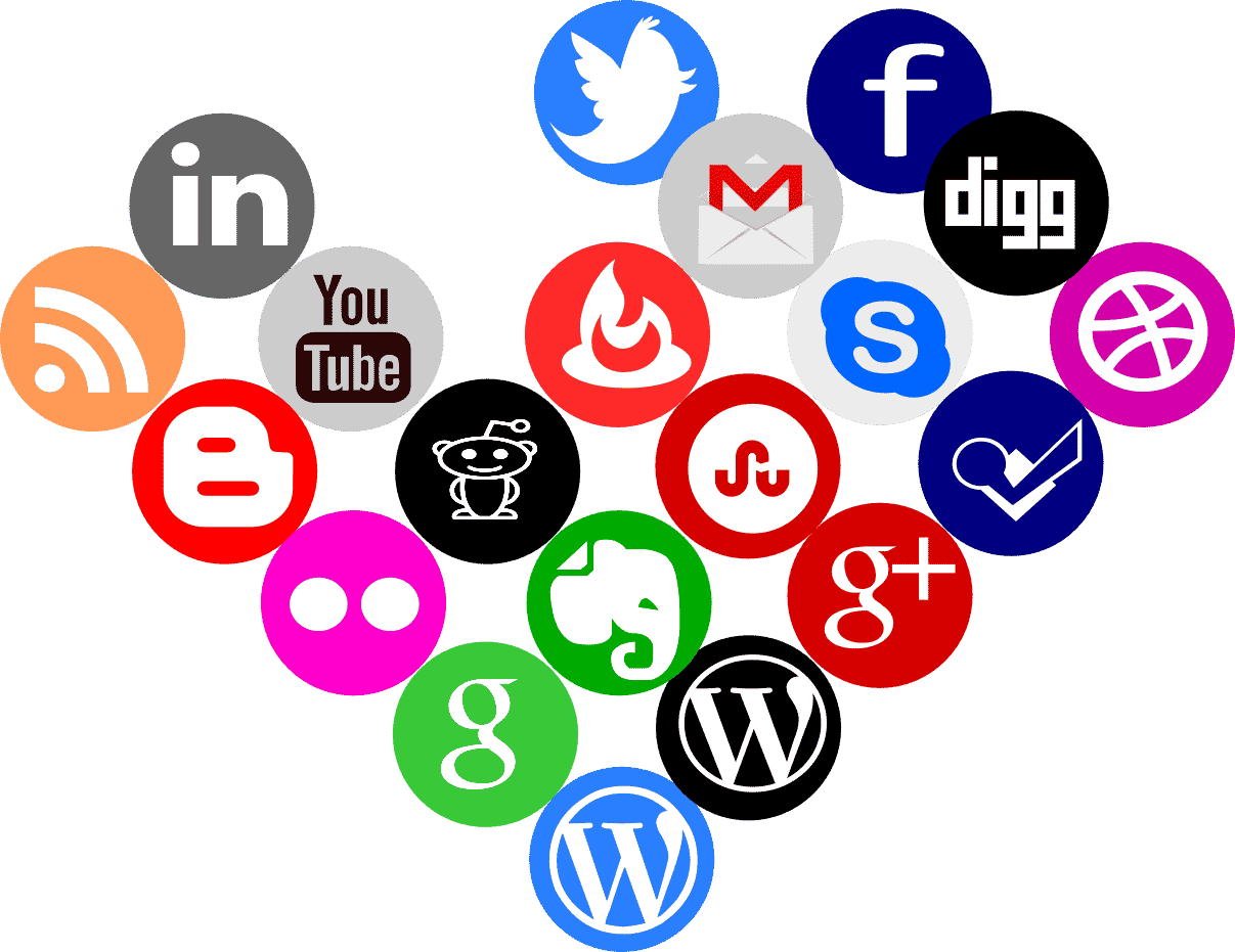Social Media Logos PNG Pic