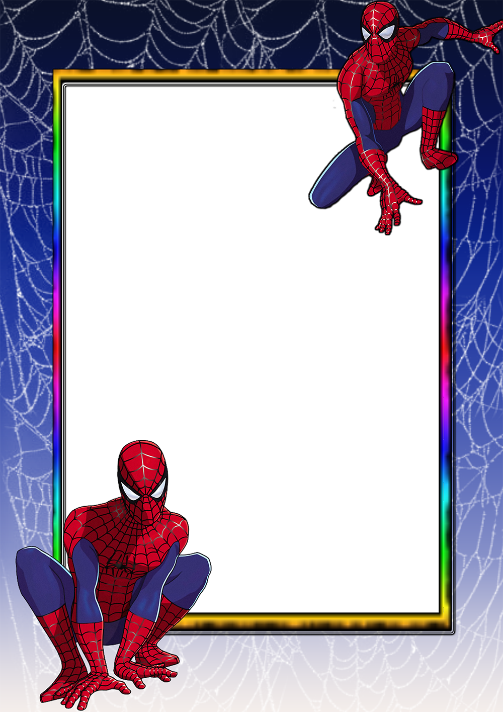 Spider Man Frame PNG Isolated HD