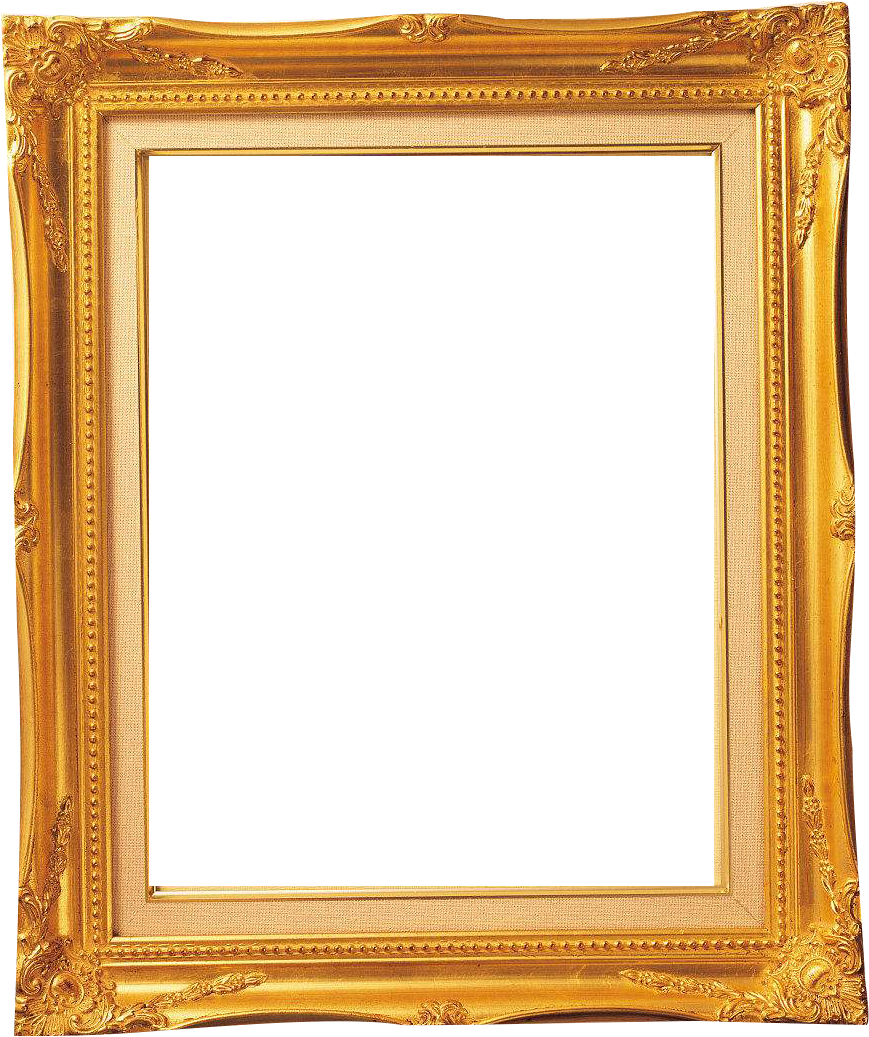 Square Gold Frame PNG Pic