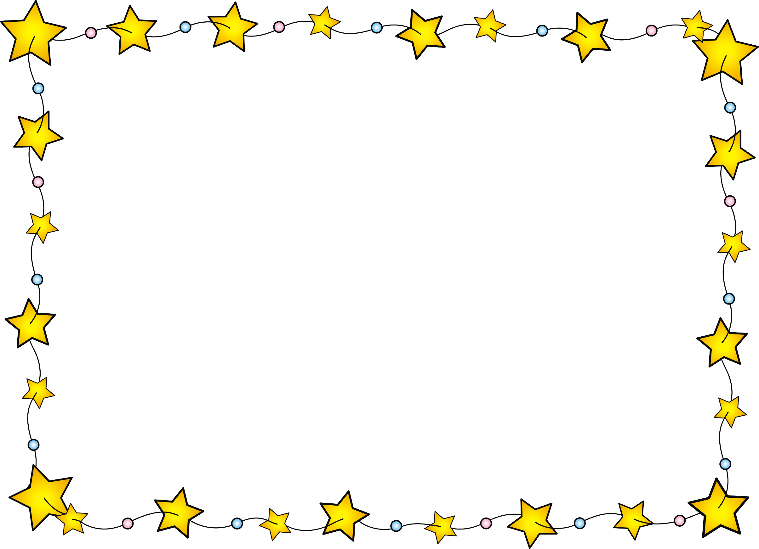 Star Frame PNG Isolated File