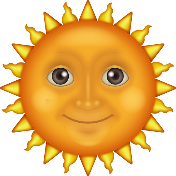 Sun Emoji PNG HD