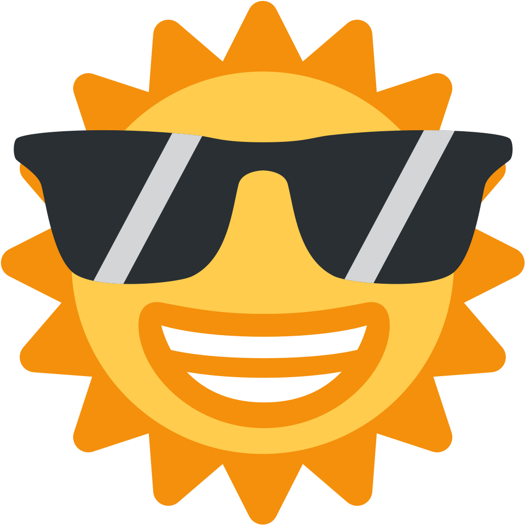 Sun Emoji PNG Isolated Pic