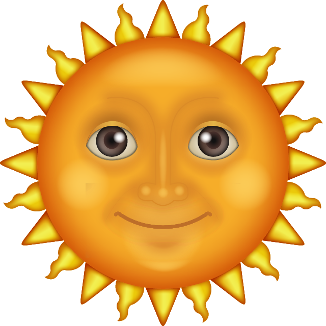 Sun Emoji PNG Photos