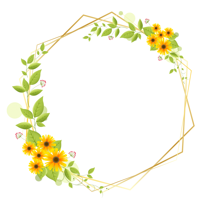 Sunflower Frame PNG Photo