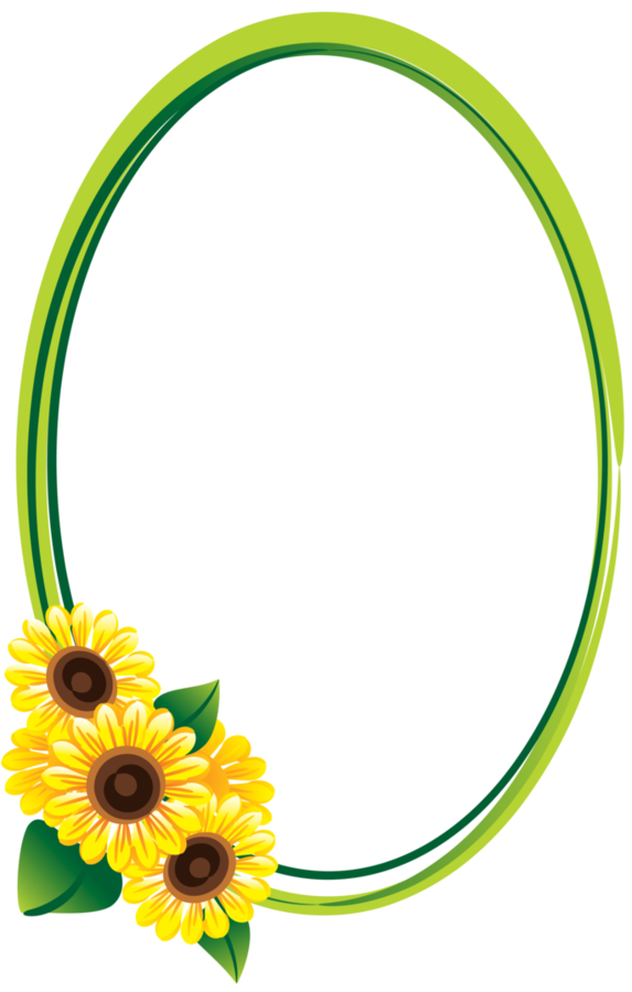 Sunflower Frame PNG Picture