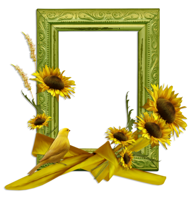 Sunflower Frame Transparent PNG